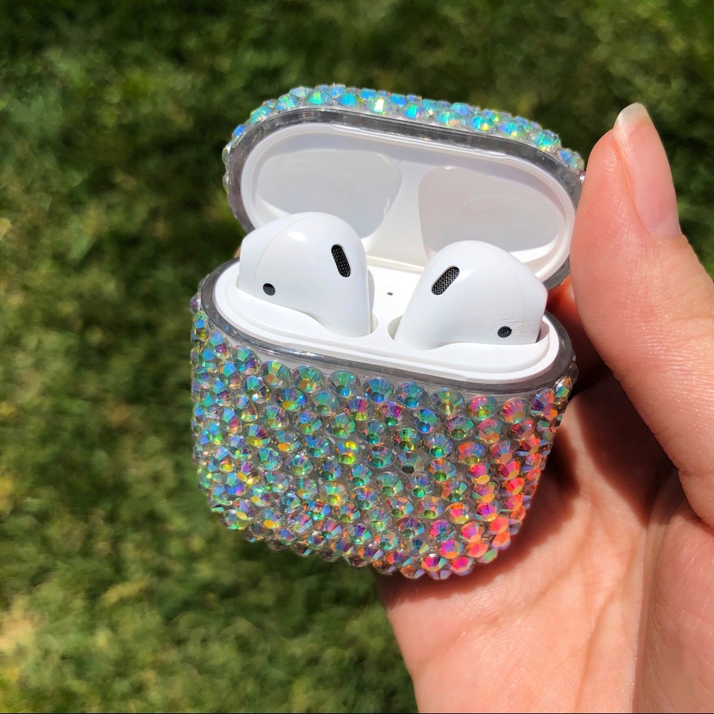 Iridescent Bling Rhinestone Case Cover Airpods🌈✨